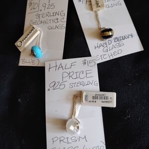 Sterling Silver Glass Charms